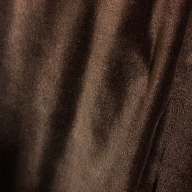 CURTAIN, Pair Brown Velvet